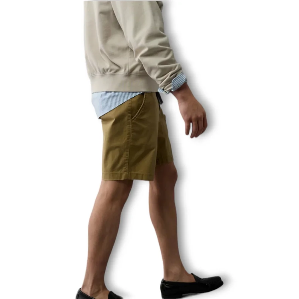 American Eagle Men's Flex 9" Lived-In Khaki Short - Picture 3 of 14